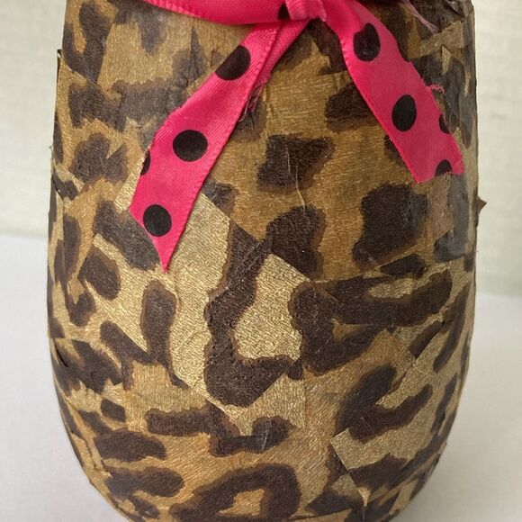 Makeup Brush Hair Brush Pen Pencil Display Cheetah Leopard Storage Jars Set of 2 - Picture 9 of 11